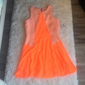 Bright orange dress